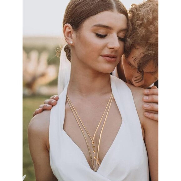 🆕 Women Gold Christmas Body Chain Trendy Stocking Stuffers Layered Waist Beads - Picture 5 of 7